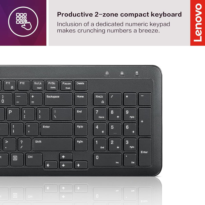 Lenovo 300 Wireless Combo Keyboard and Mouse - US English - Part Number:   GX31C95738